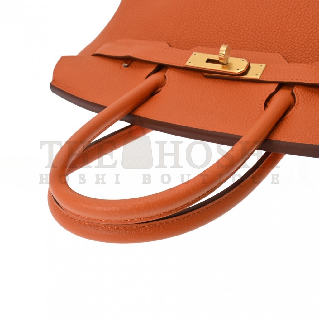 H**me5 BIRKIN 35 TOGO LEATHER ORANGE GOLD BUCKLE BAG H028369CC83 (35*28*18cm) Master Quality